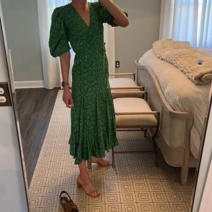 Rhode Green xs wrap dress